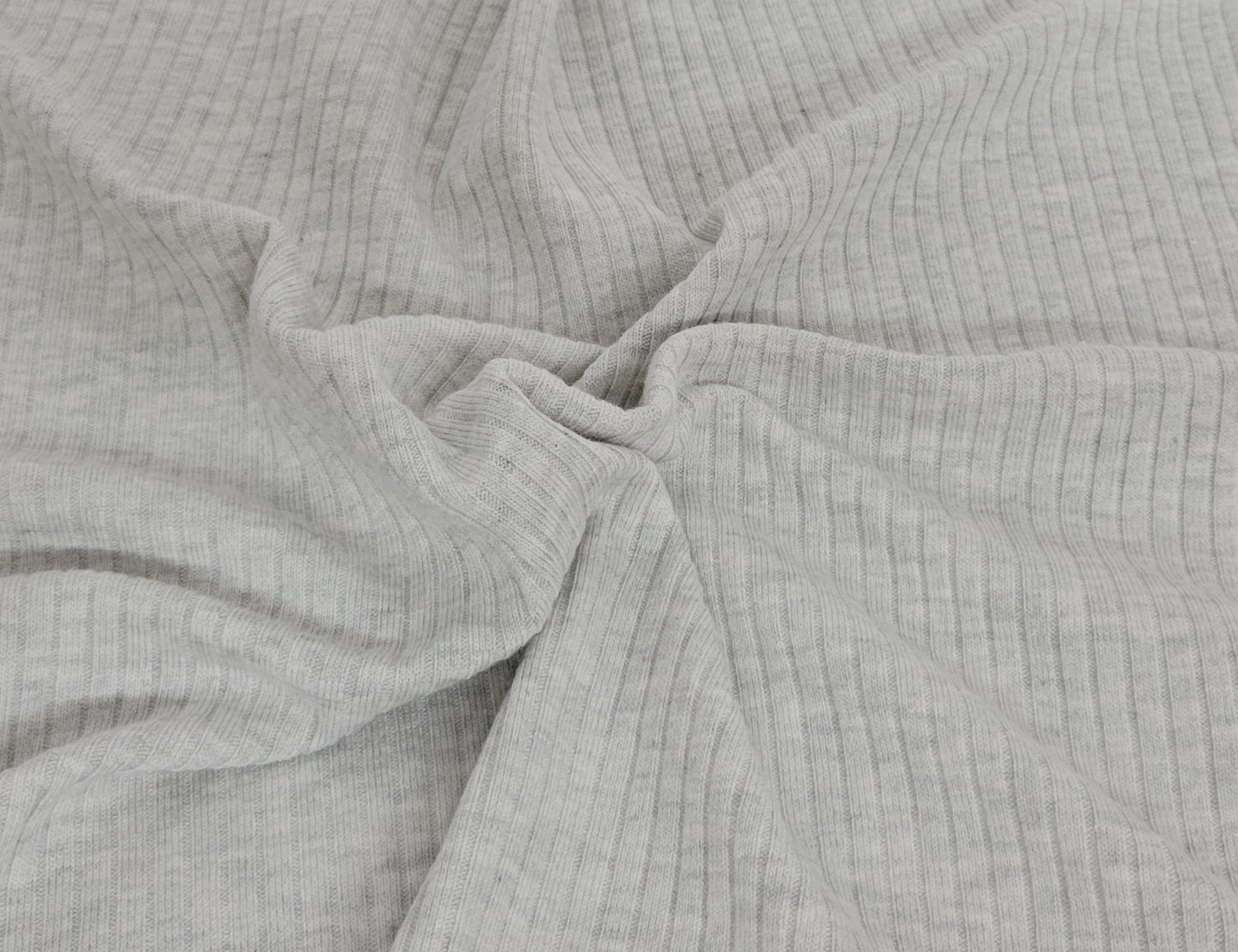 Ash Gray Organic Cotton Lyocell Spandex 4x2 Rib