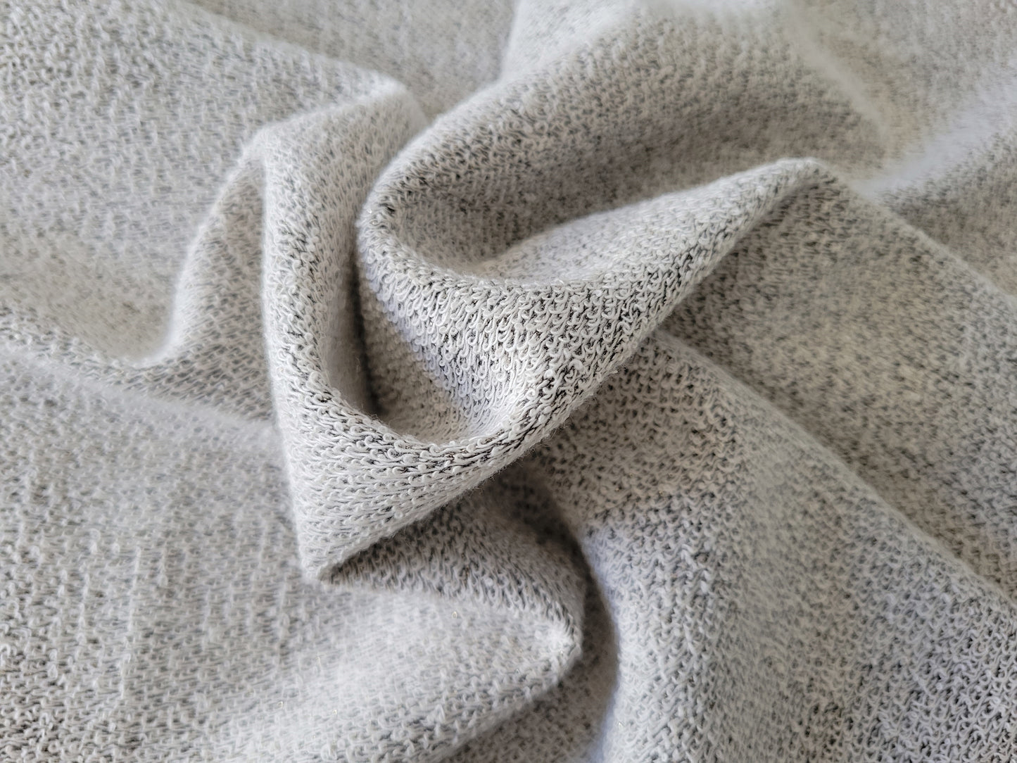 Brown With Lurex Glitter Cotton Blend French Terry Knit