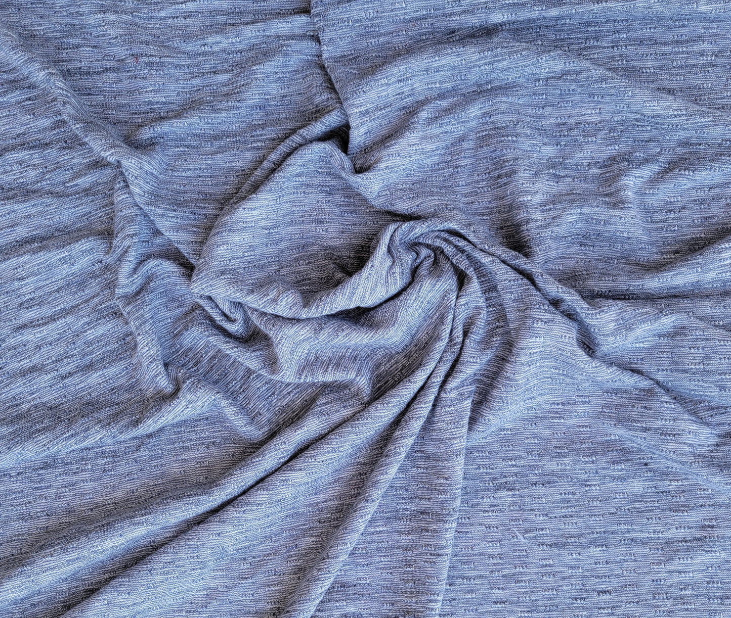 Navy Modal Poly Jacquard Knit Fabric