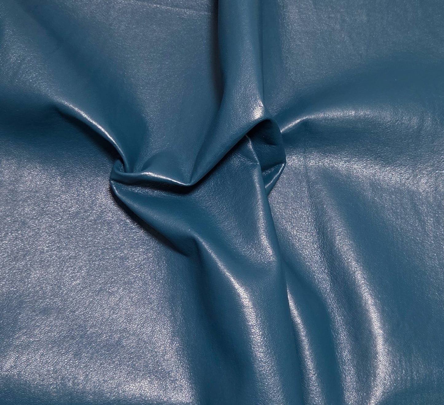 Dk Teal Recycled Leather PU Blend Fabric