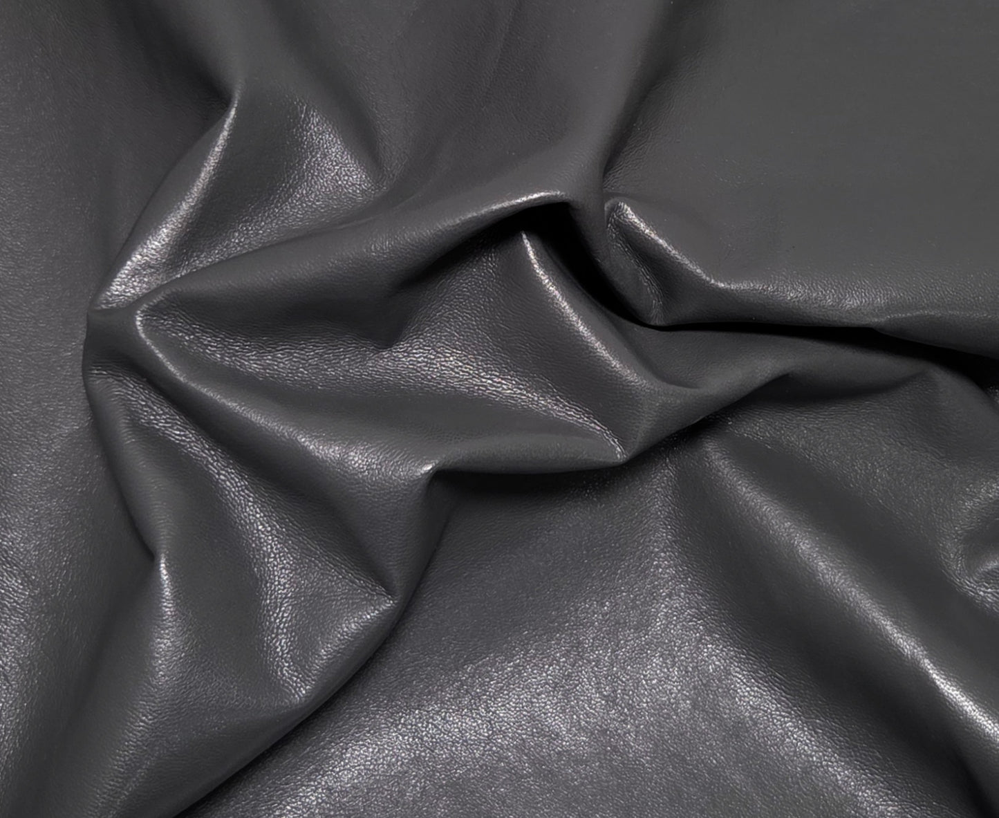 Shadow Gray Recycled Leather PU Blend Fabric