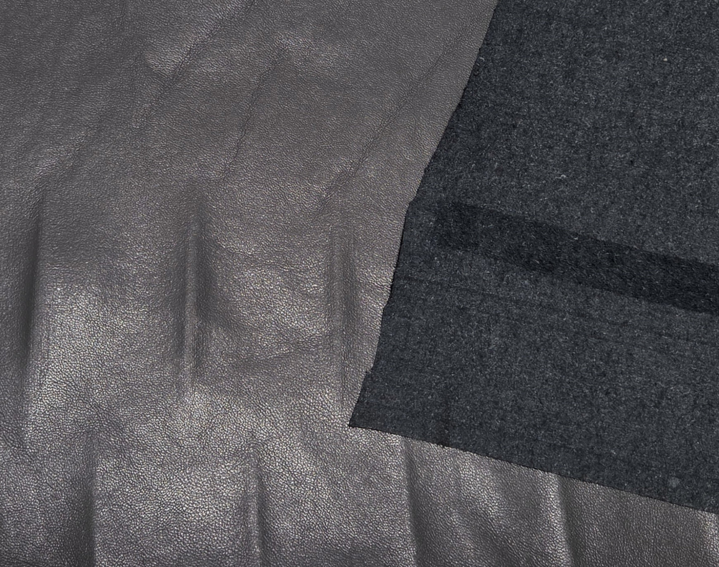 Shadow Gray Recycled Leather PU Blend Fabric