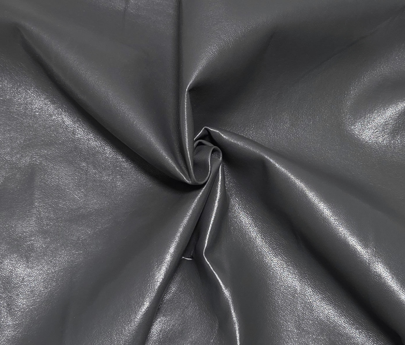 Shadow Gray Recycled Leather PU Blend Fabric