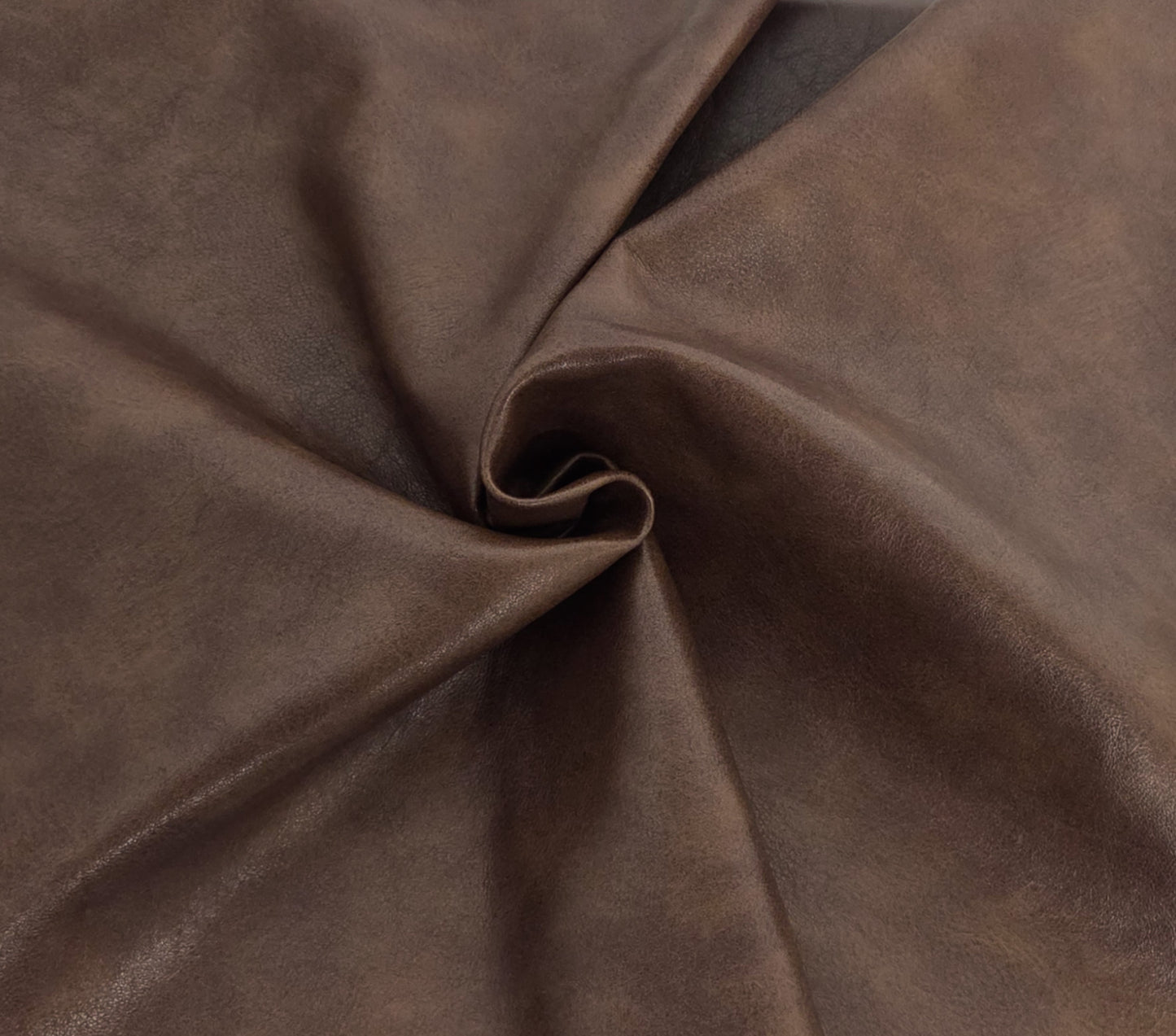 Brown Recycled Leather PU Blend Fabric