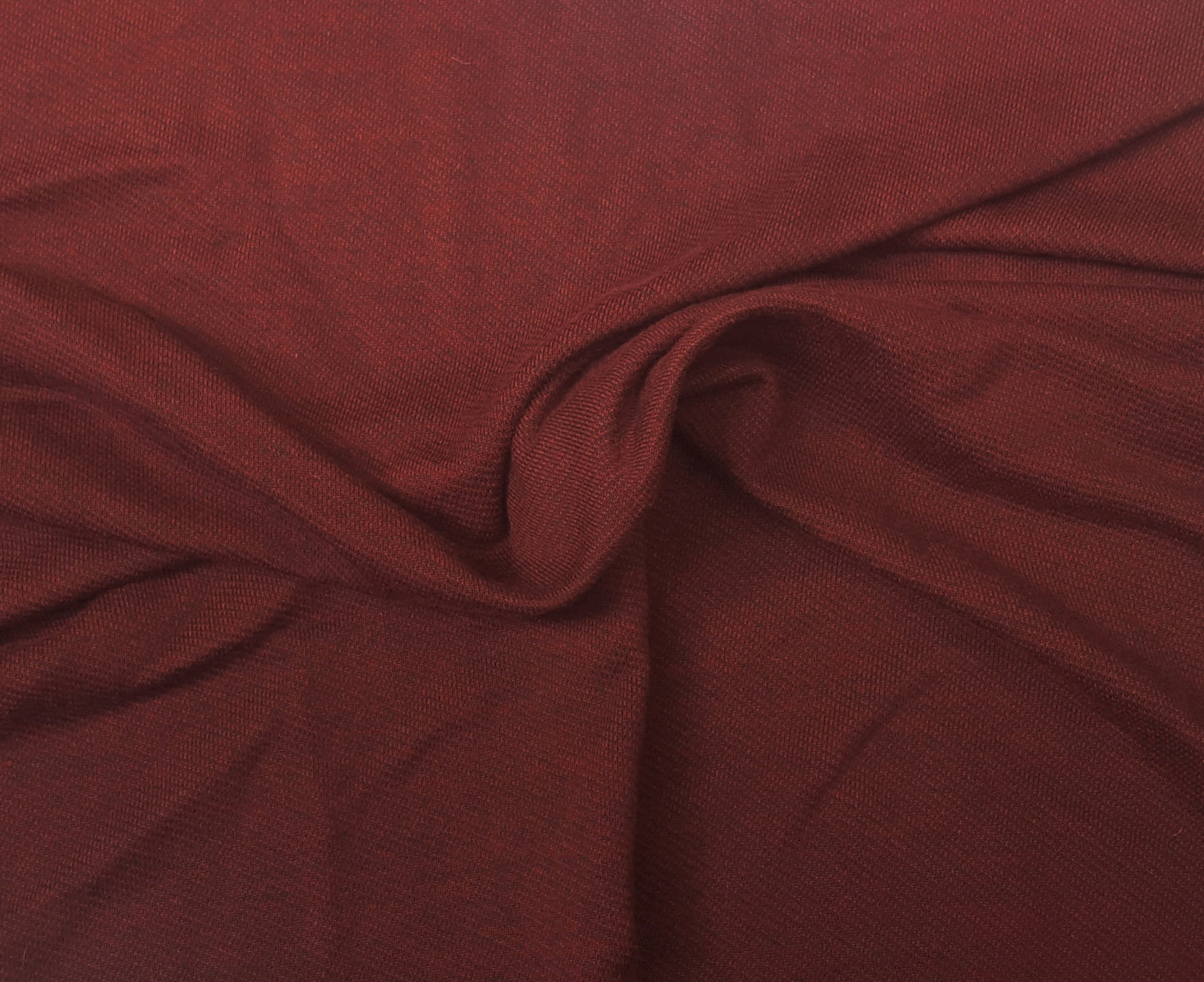 Two Tone Burgundy Black Yarn Dye Rayon Cotton Blend French Terry Knit