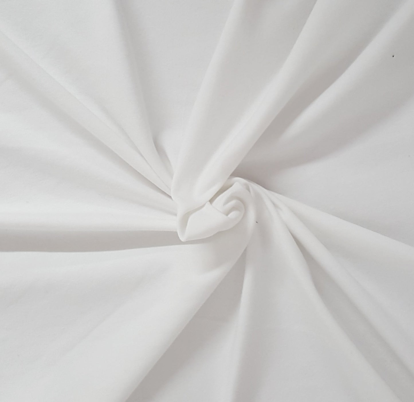 white cotton stretch jersey knit fabric by the yard and wholesale for t shirts, shorts, headbands, dog apparel