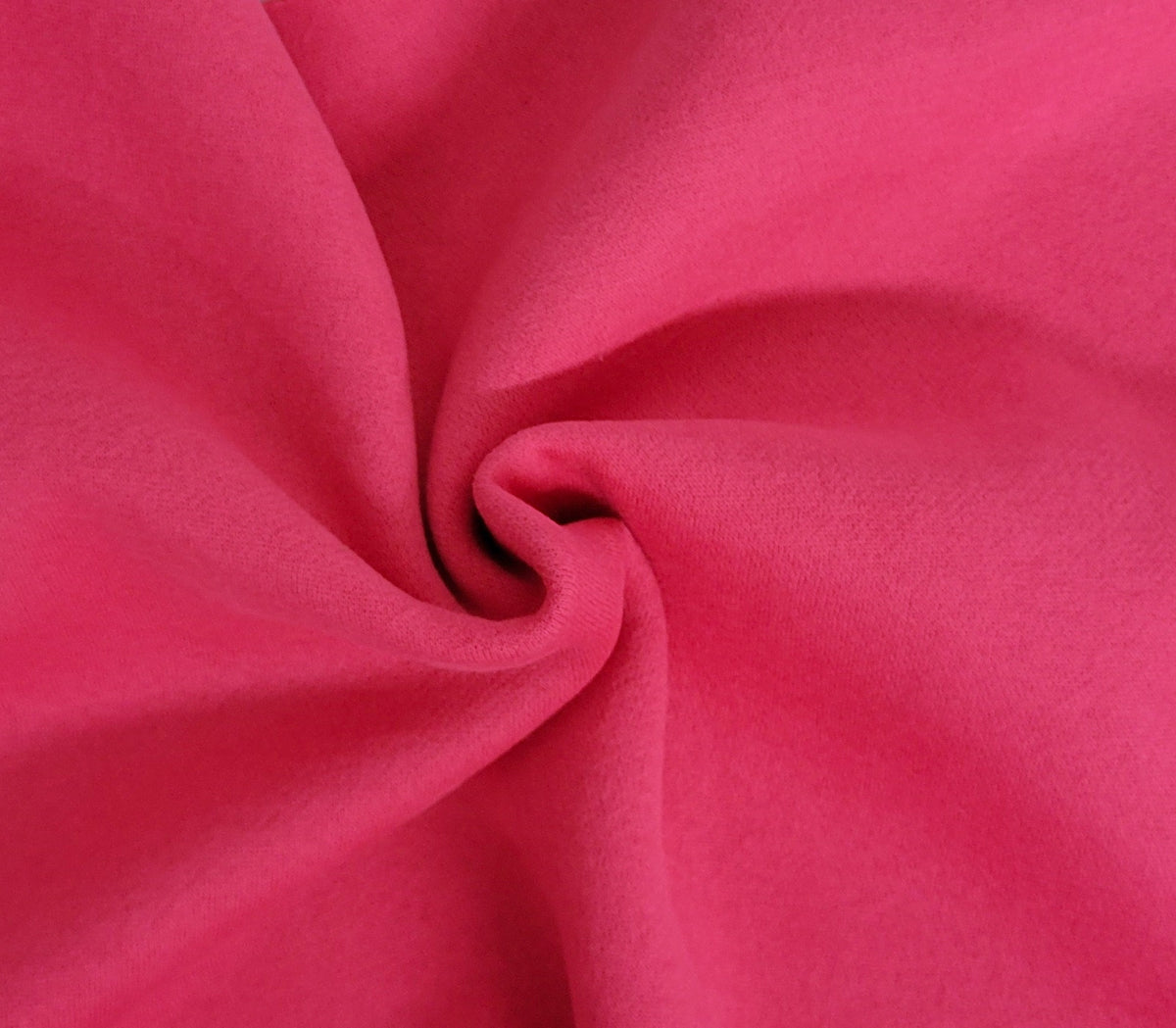 fuchsia hot pink sweatshirt cotton fleece fabric brushed for zip up, blanket, hoodie