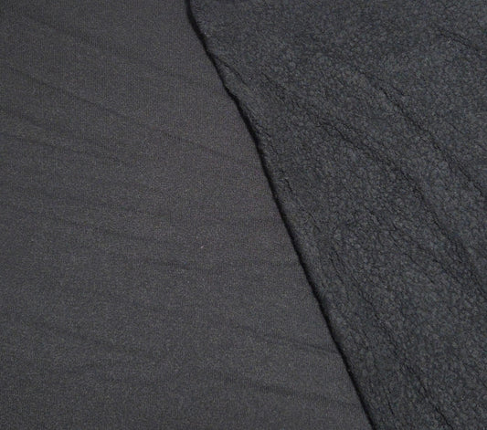 black modal sherpa fleece knit fabric by yard and wholesale for zip ups, sweaters, dog clothing, kids apparel in los angeles