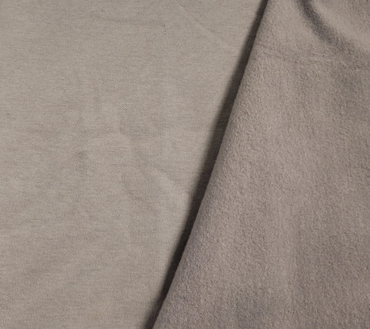 Mocha #A Cotton Blend Sweatshirt Fleece Knit Fabric 270GSM