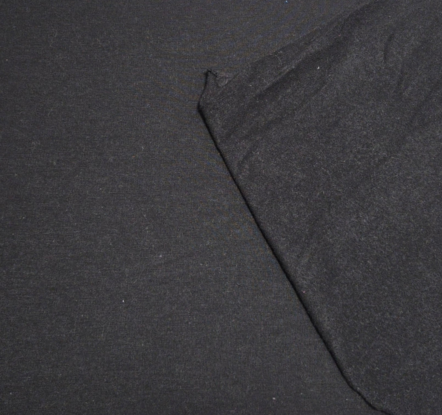 Black Tencel Blend Spandex Sweatshirt Fleece Knit