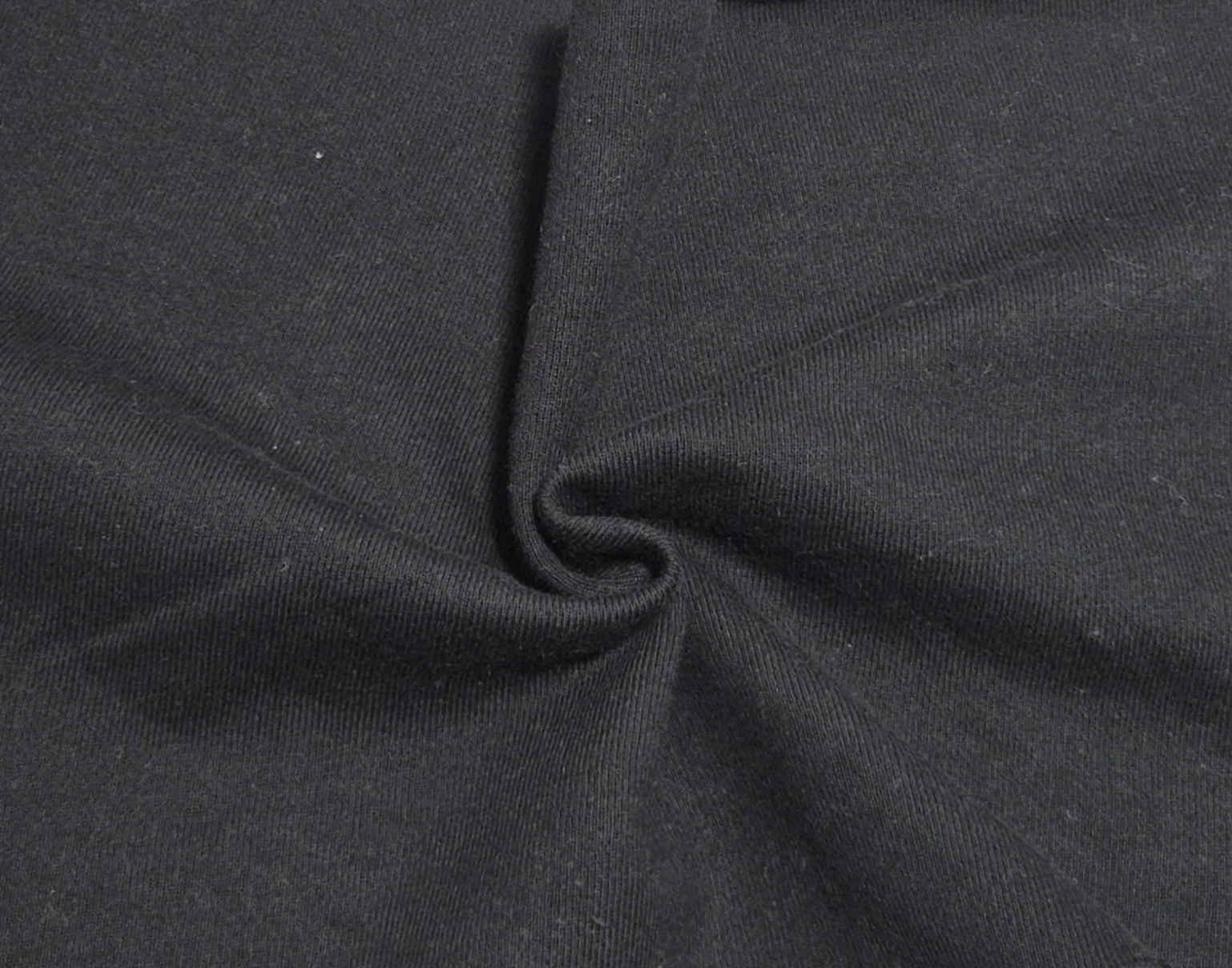 black midweight cotton sweatshirt fleece knit fabric by yard for joggers, hoodies, sweaters, zip ups, blankets