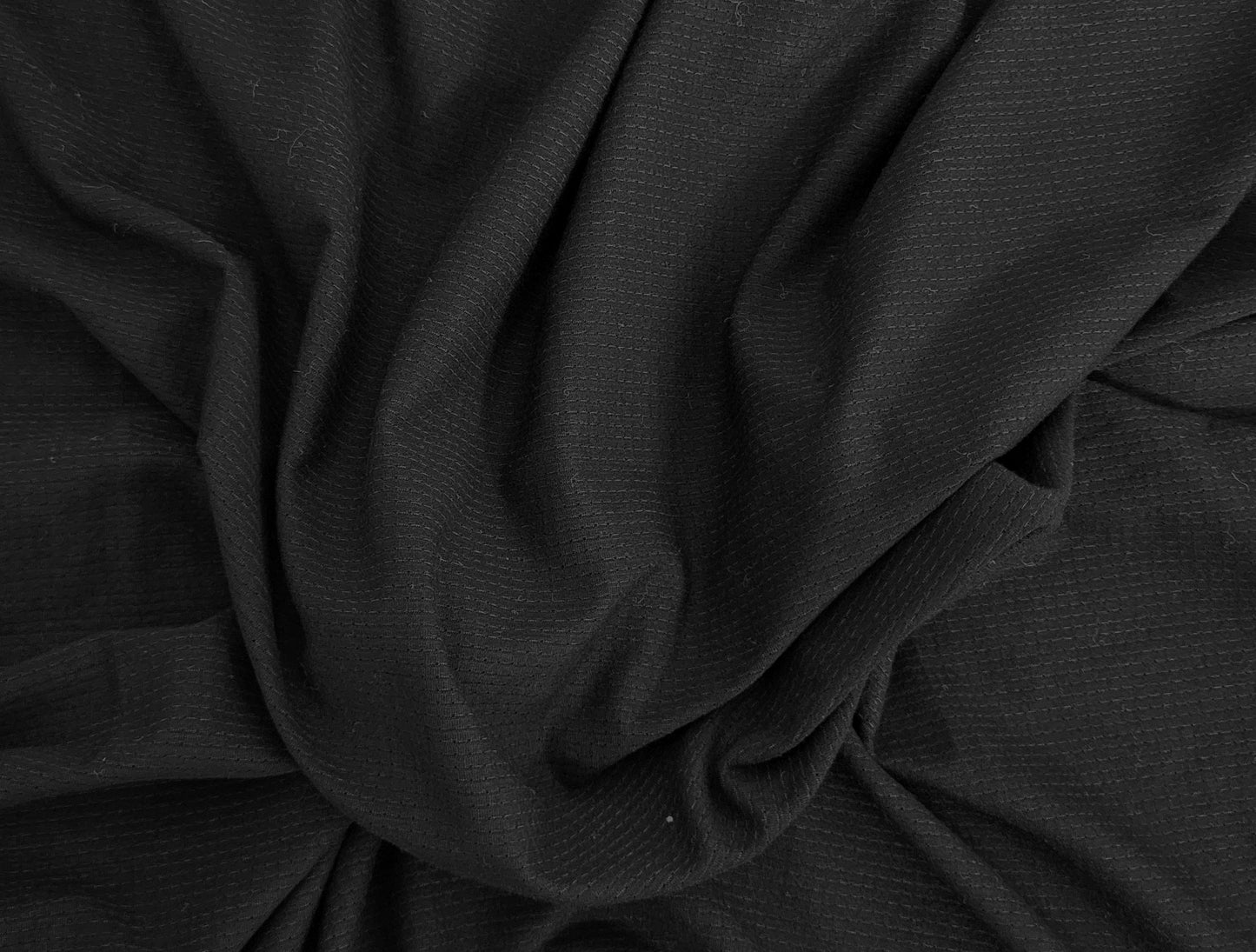 Black Micro Modal Spandex Carbon Mesh Jersey Knit