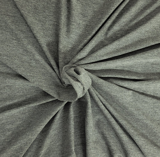 Gray Micro Modal Spandex Carbon Mesh Jersey Knit