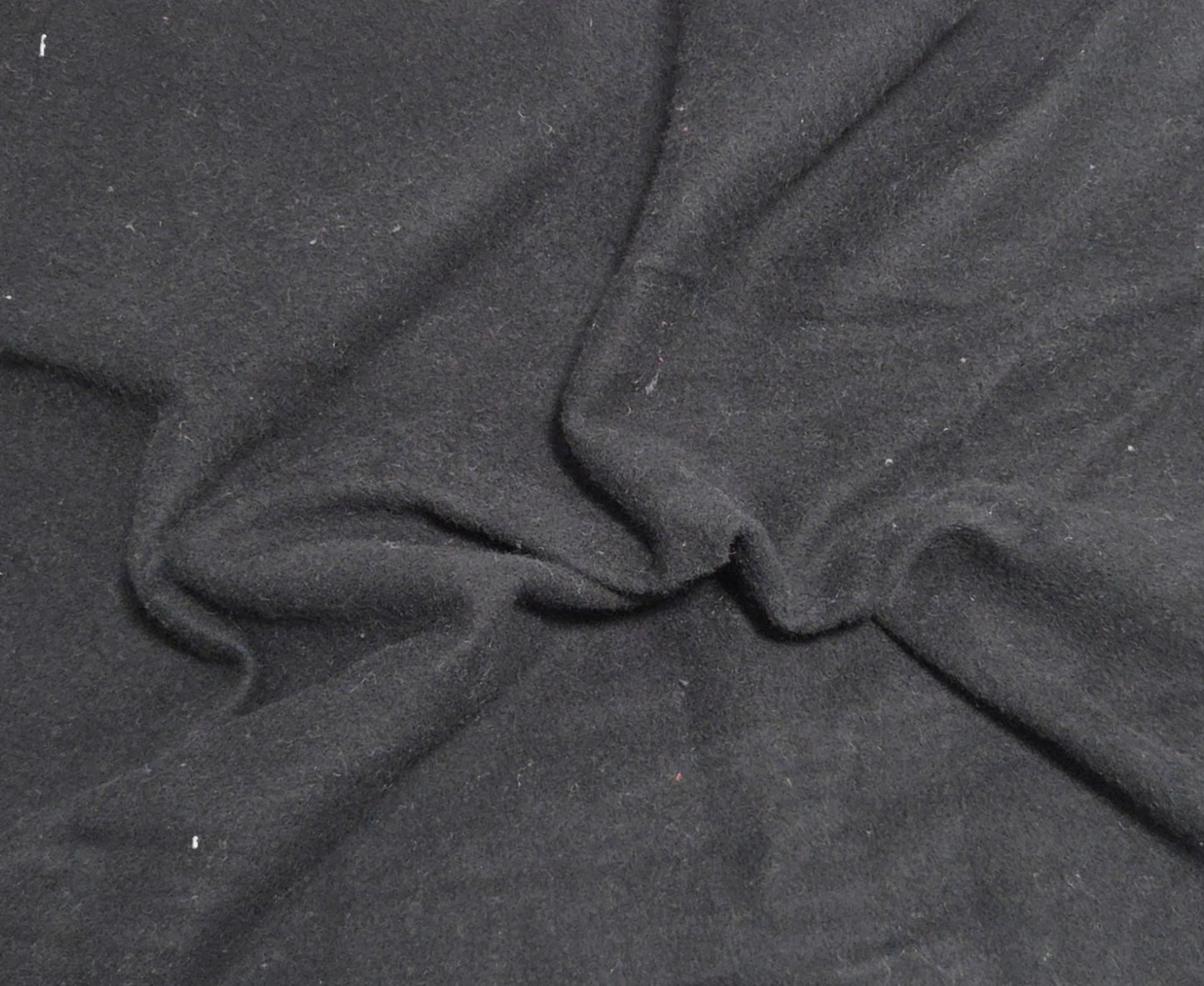 Black Pima Cotton Spandex Sweatshirt Fleece Knit