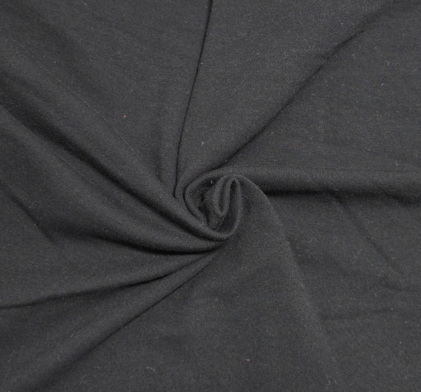 black pima cotton stretch fleece knit fabric by yard and wholesale in los angeles for hoodies, zip up, joggers, soft with stretch