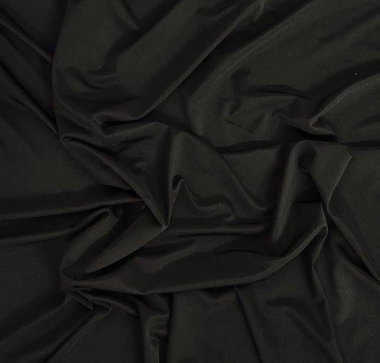 Black Nylon Spandex Activewear Jersey Knit 180 GSM