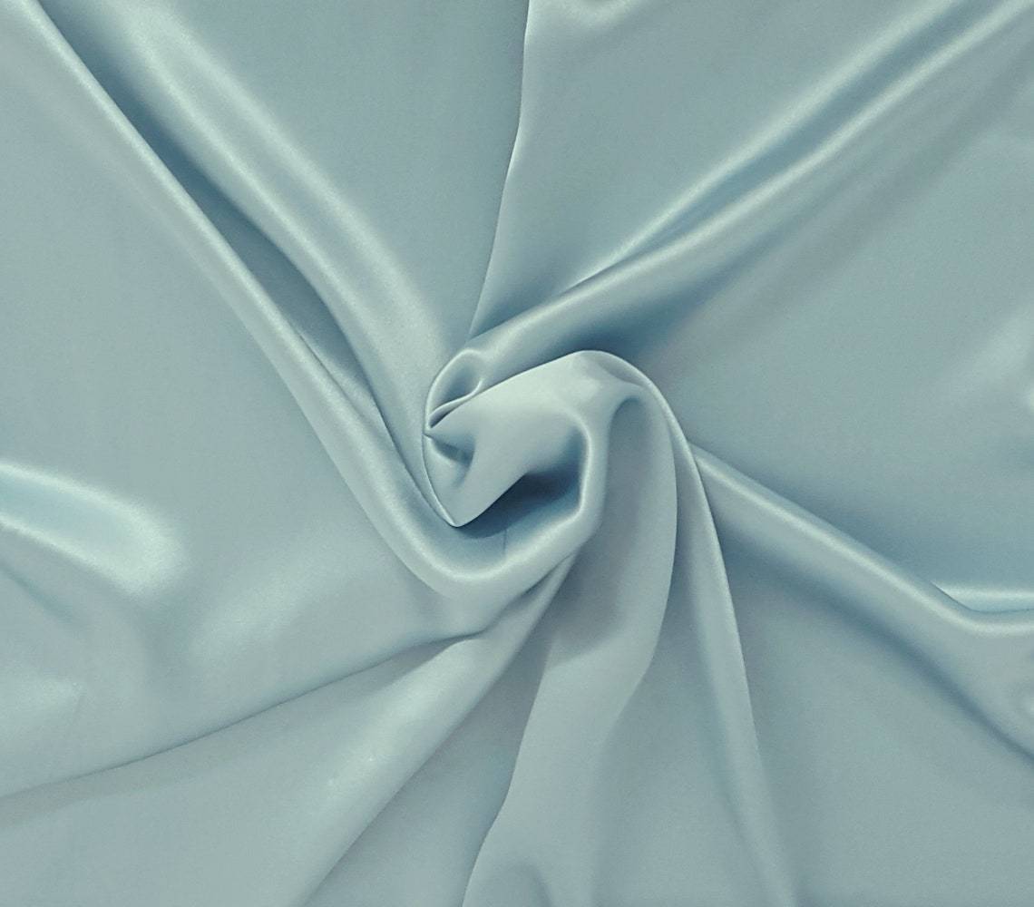 Baby Blue 100% Silk Charmeuse Fabric