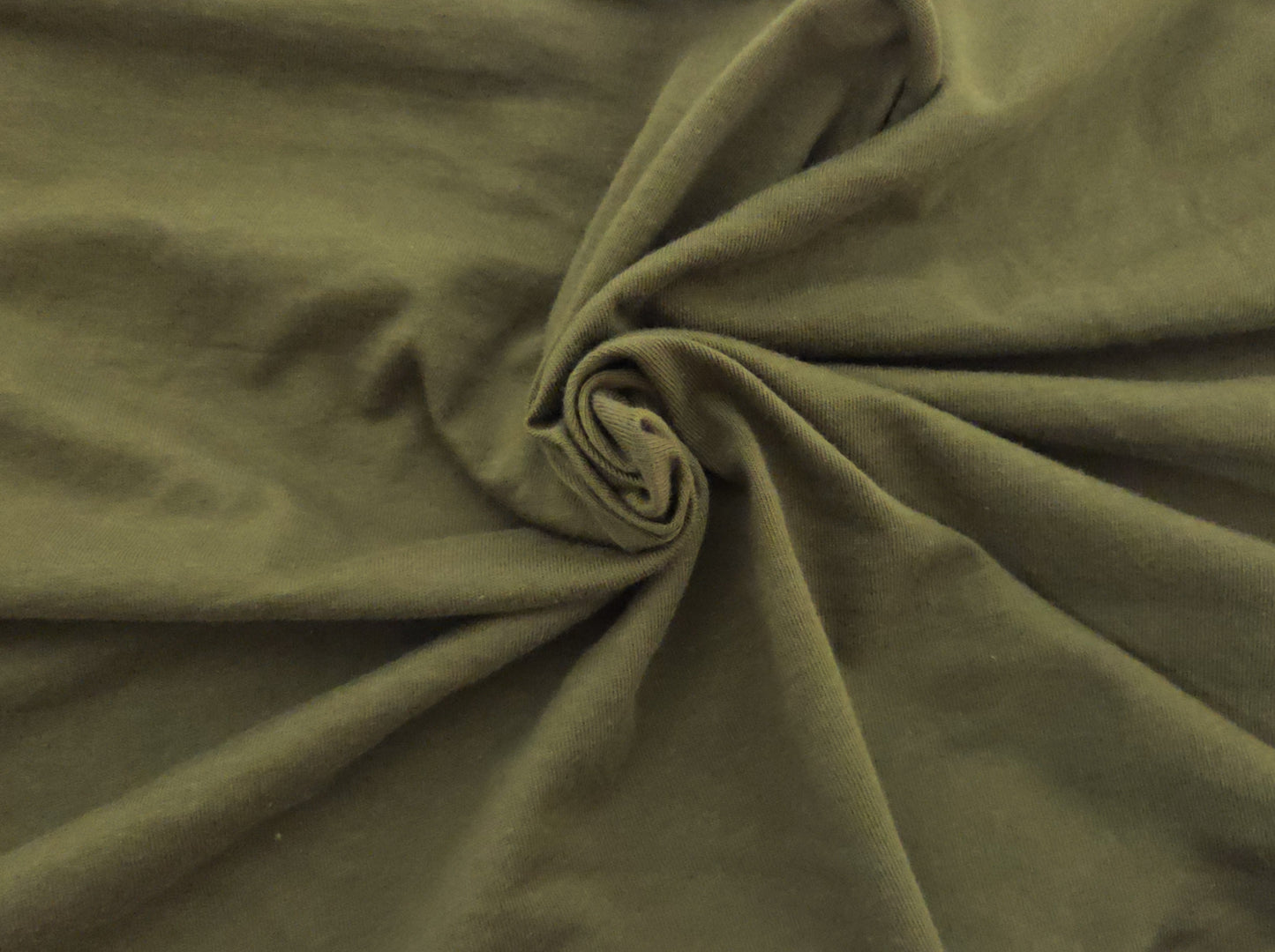 Olive Cotton Jersey Fabric 76" Wide