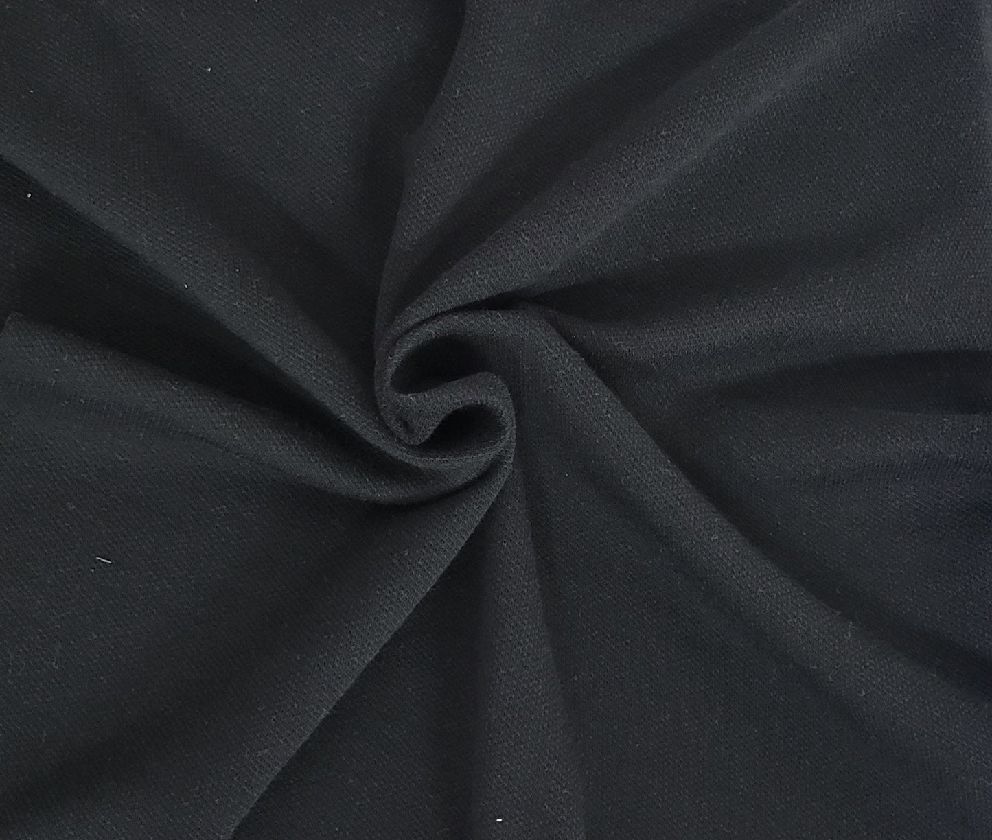 black cotton fleece knit fabric by the yard and wholesale for hoodies zip ups joggers