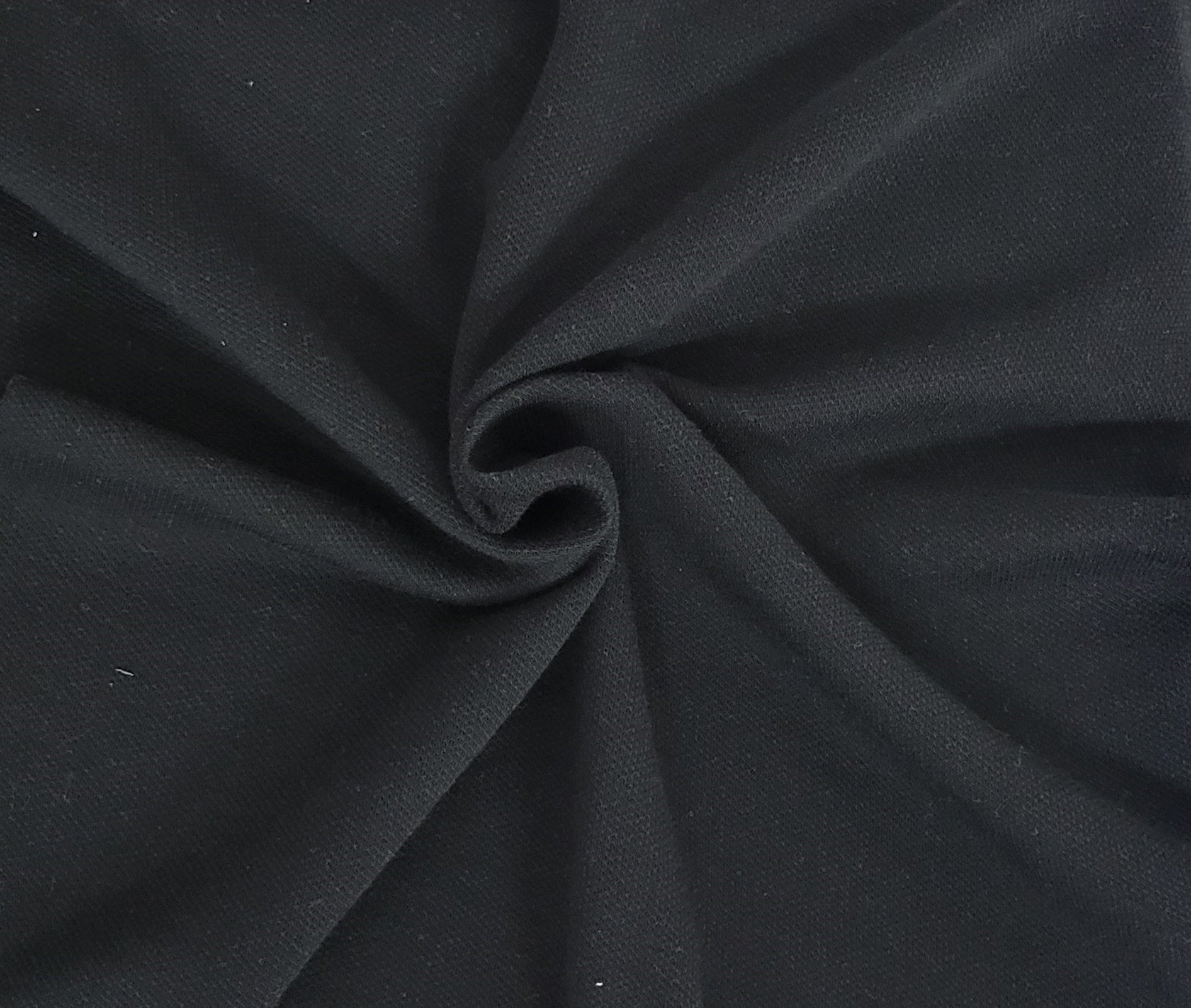 black cotton fleece knit fabric by the yard and wholesale for hoodies zip ups joggers