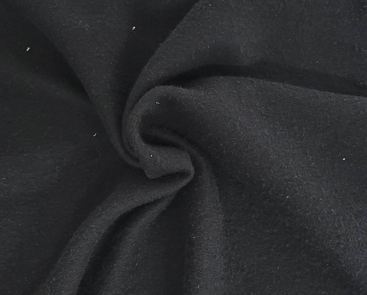 Black Cotton Rayon Spandex Sweatshirt Fleece