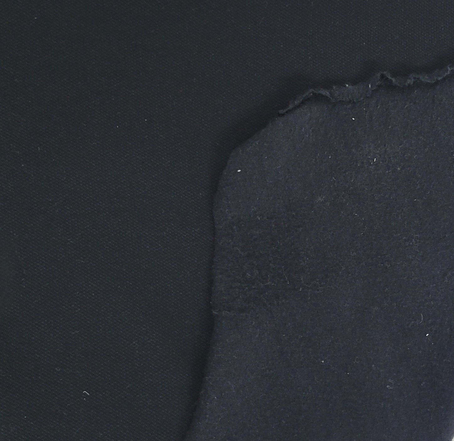 Black Cotton Rayon Spandex Sweatshirt Fleece