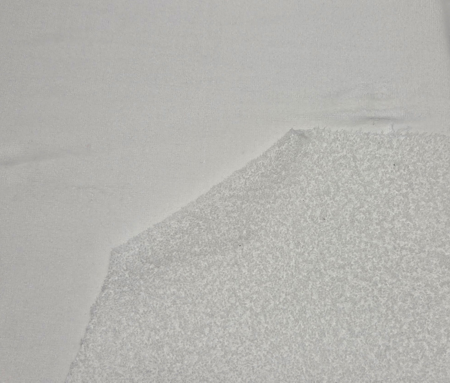White PFD Cotton Velour French Terry Knit Fabric