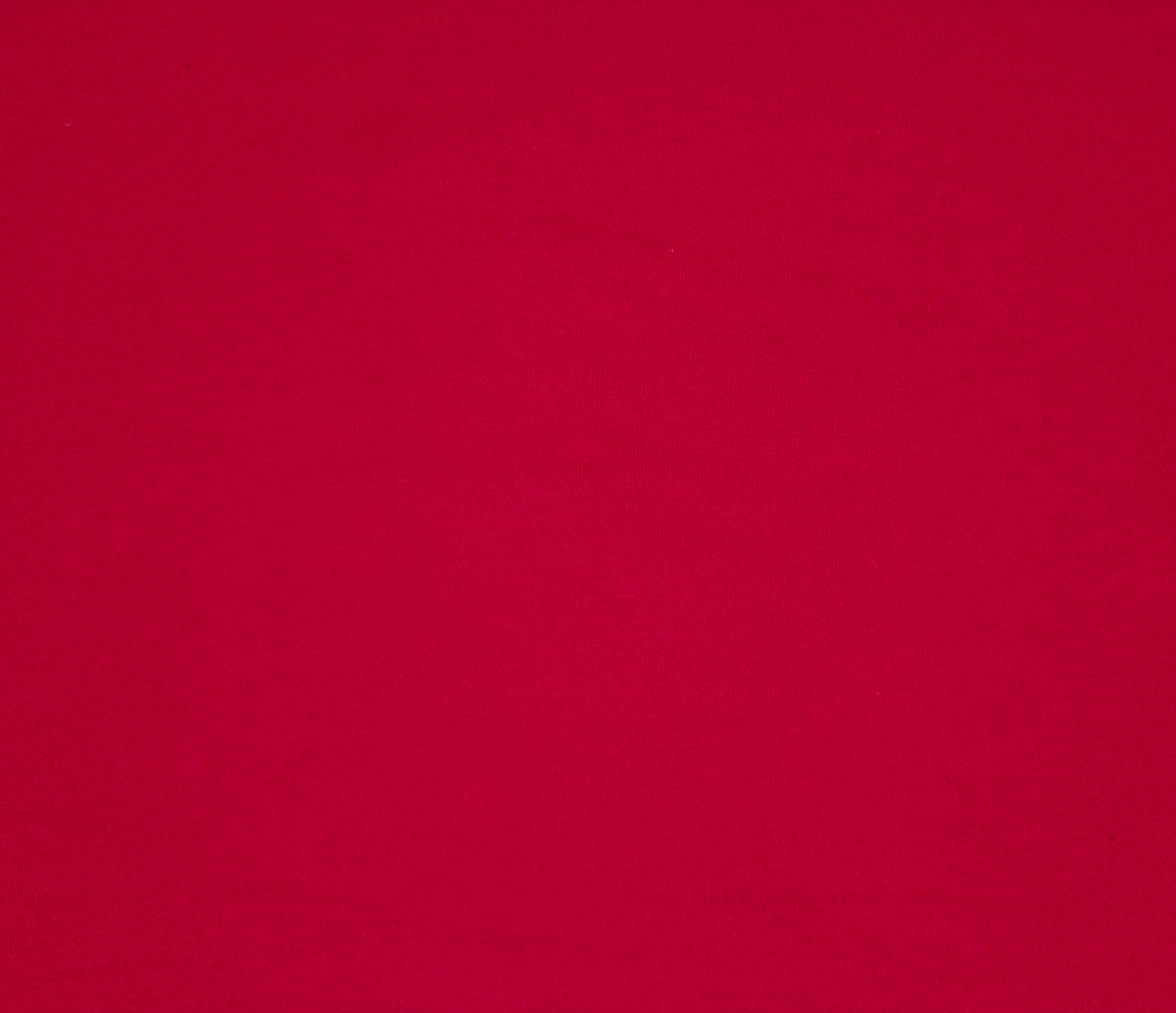 Christmas Red Cotton Blend Sweatshirt Fleece Knit 300GSM