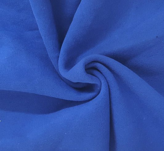 royal blue cotton sweatshirt fleece brushed knit fabric by the yard for hoodies, sweatshirts, zip ups, blankets