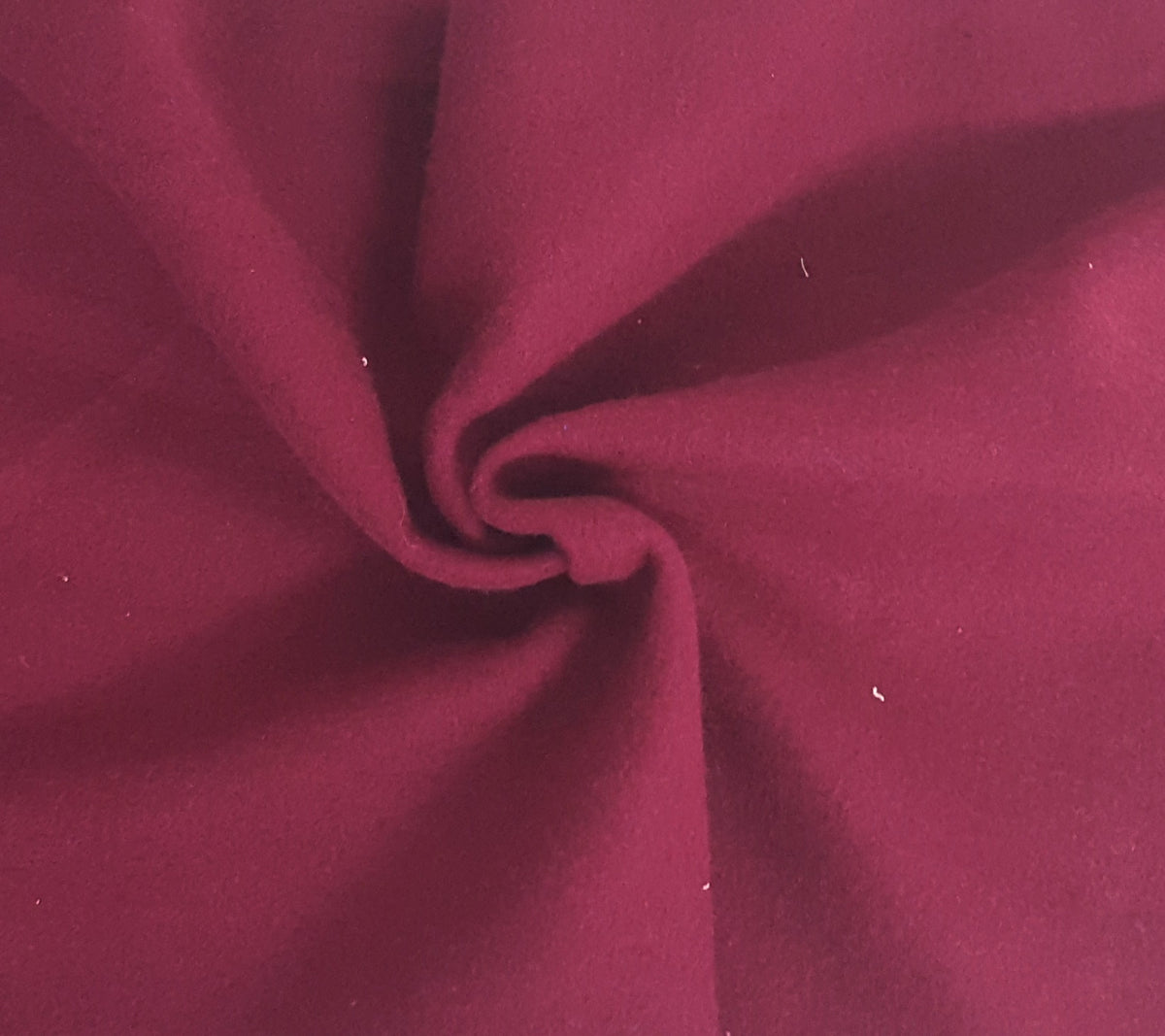Wine Cotton Blend Fleece Knit Fabric 300GSM