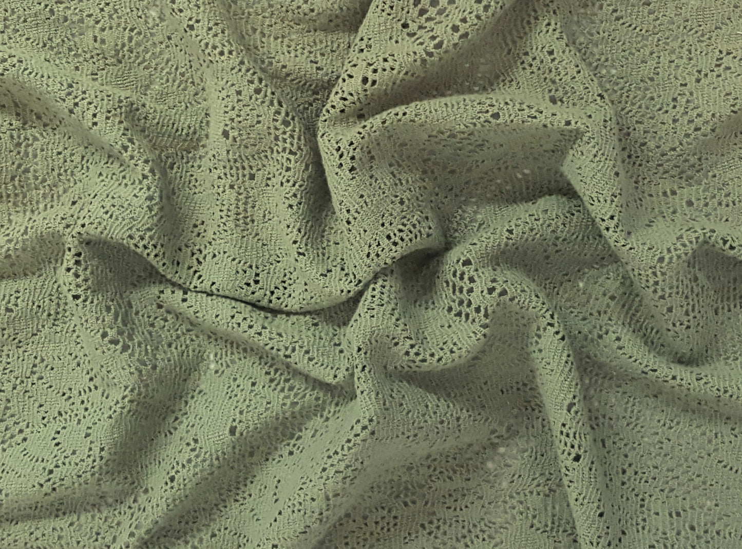Sage Cotton Crochet Knit Lace