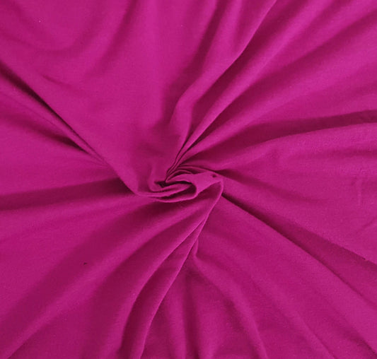 lightweight cotton spandex with stretch jersey knit fabric in berry color for t shirts cropped tops, shorts, headbands, baby clothes, dog clothes