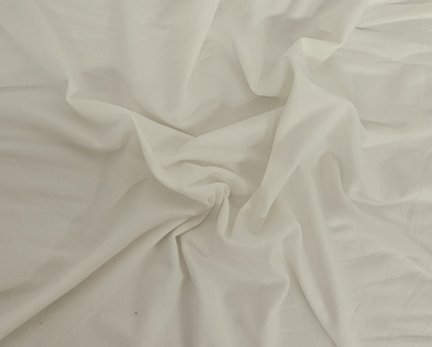 Off White Cotton Spandex Jersey Fabric