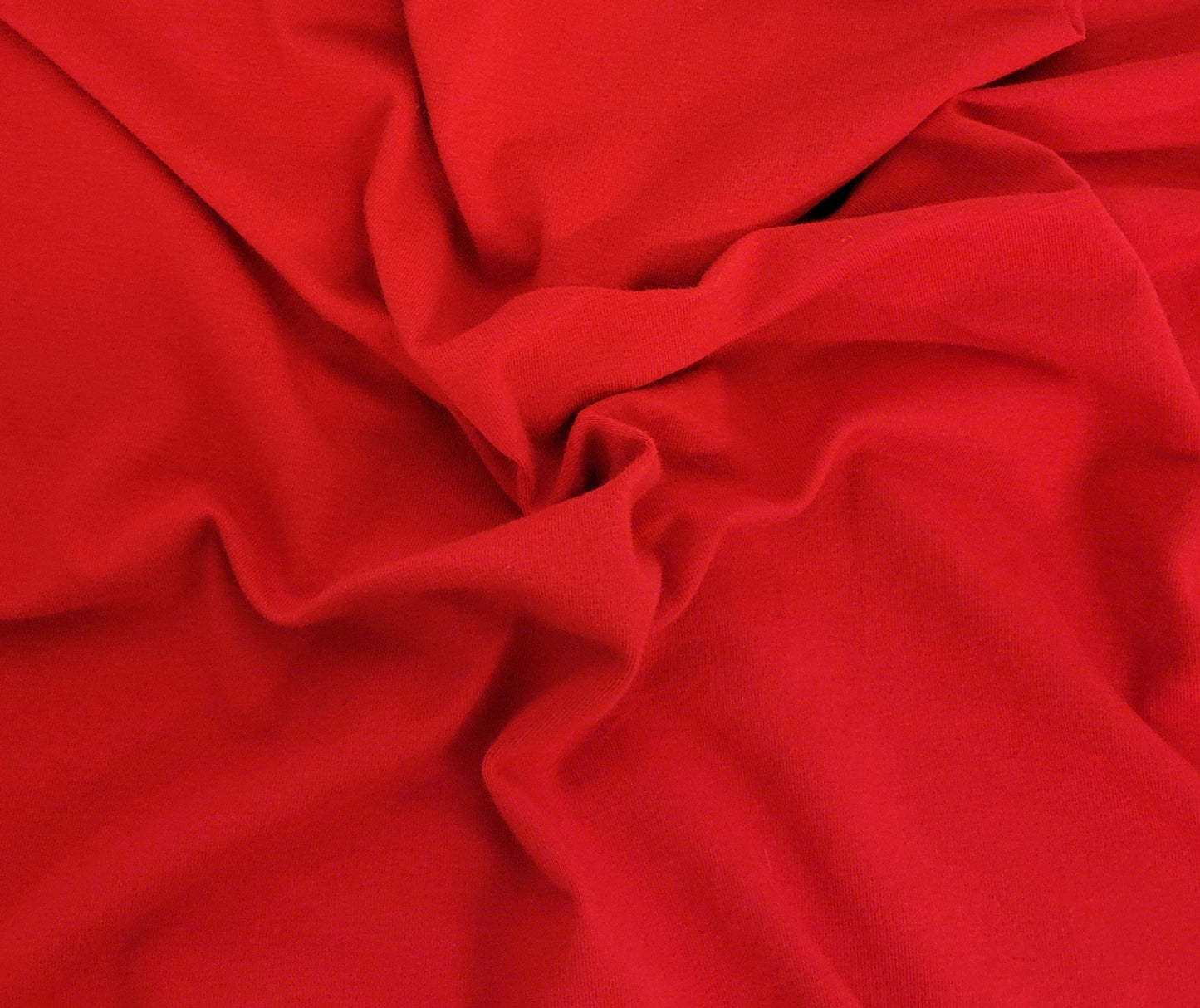 Red Cotton Spandex Jersey Fabric