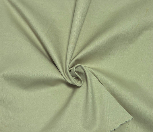 Khaki Cotton Twill Spandex Fabric