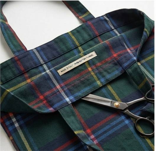 Italian Cotton Flannel Fabric Green Plaid Yarn Dyed Tartan