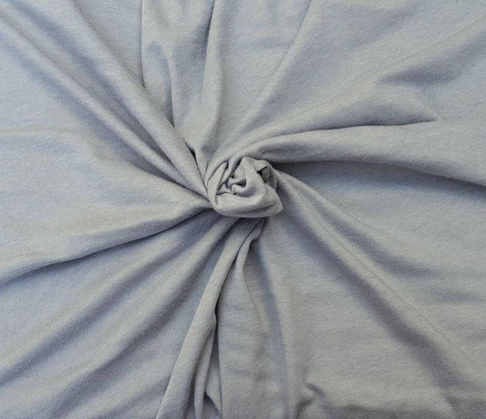Gray cotton jersey knit fabric by the yard for oversized shirts, matching sets, baby clothes, quiet luxury, capsule wardrobe fashion
