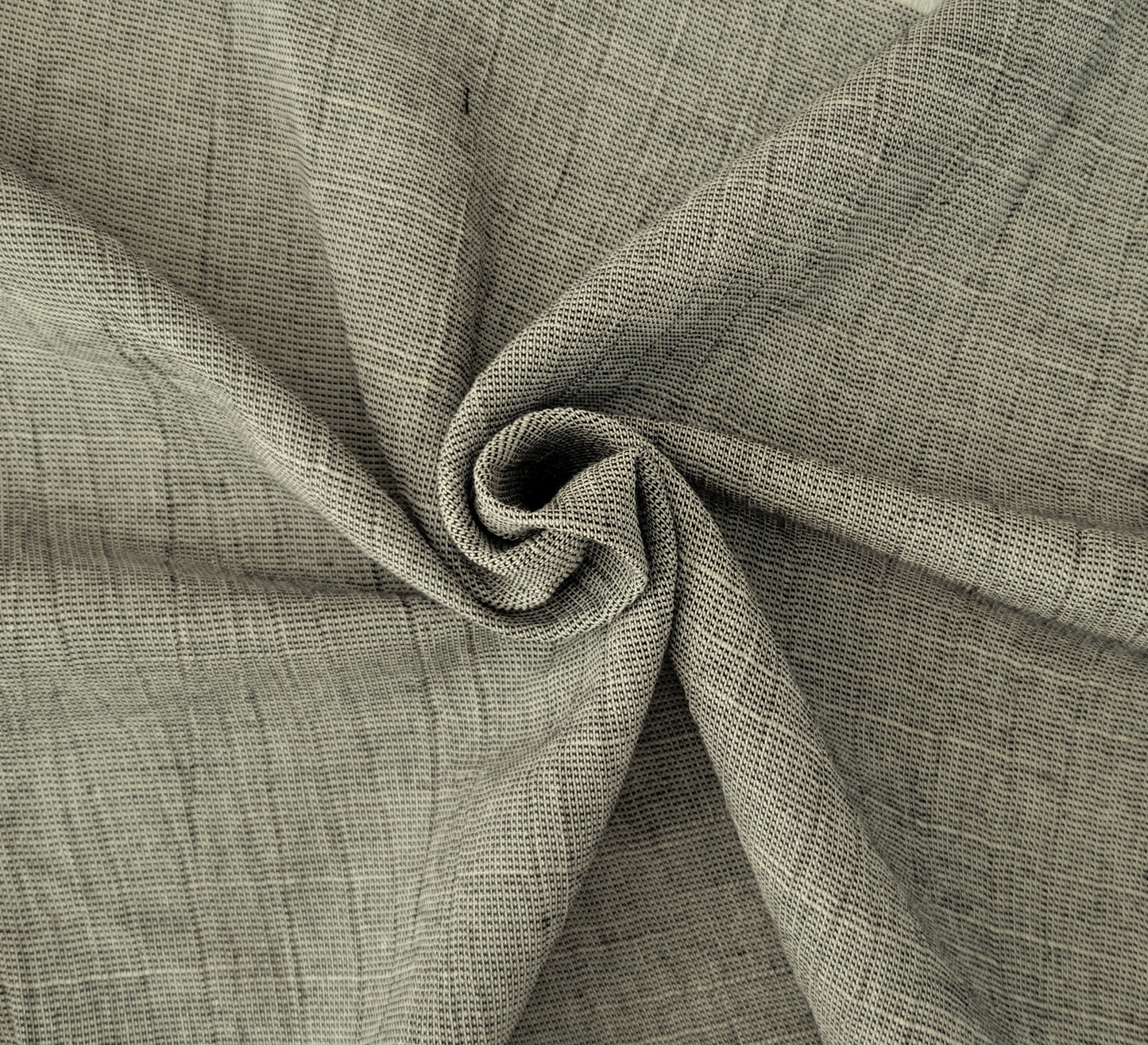 Crinkle Woven Linen Rayon Yarn Dye Black White Taupe Fabric
