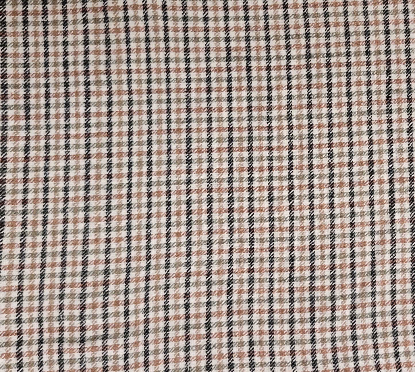 Black Olive Brown Yarn Dye Gingham Linen Cotton