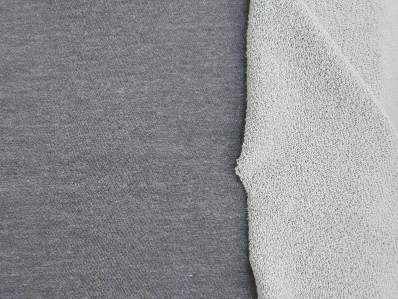 Lt. Charcoal Gray Tri Blend French Terry Knit