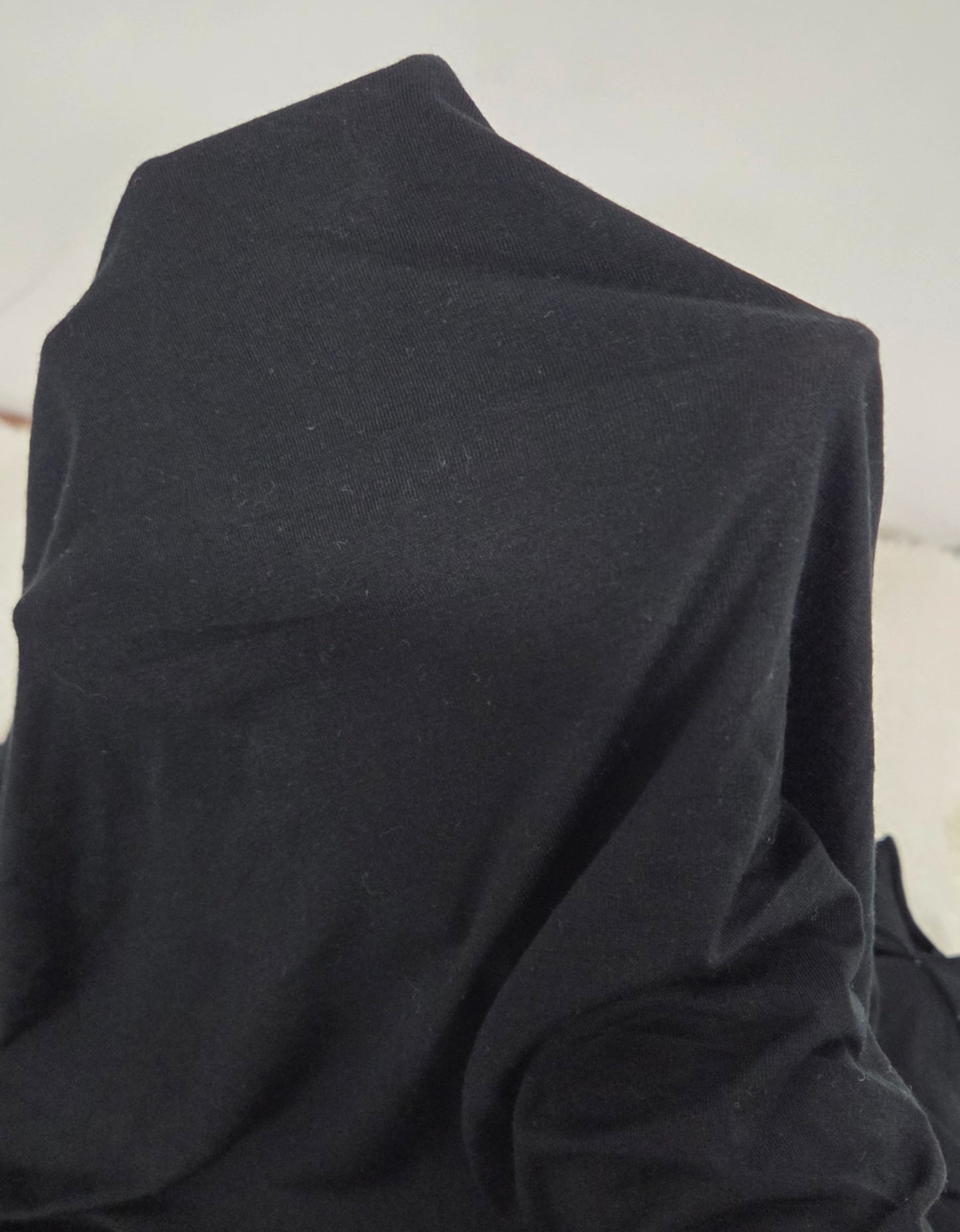 Black Micro Modal Spandex Jersey 130GSM