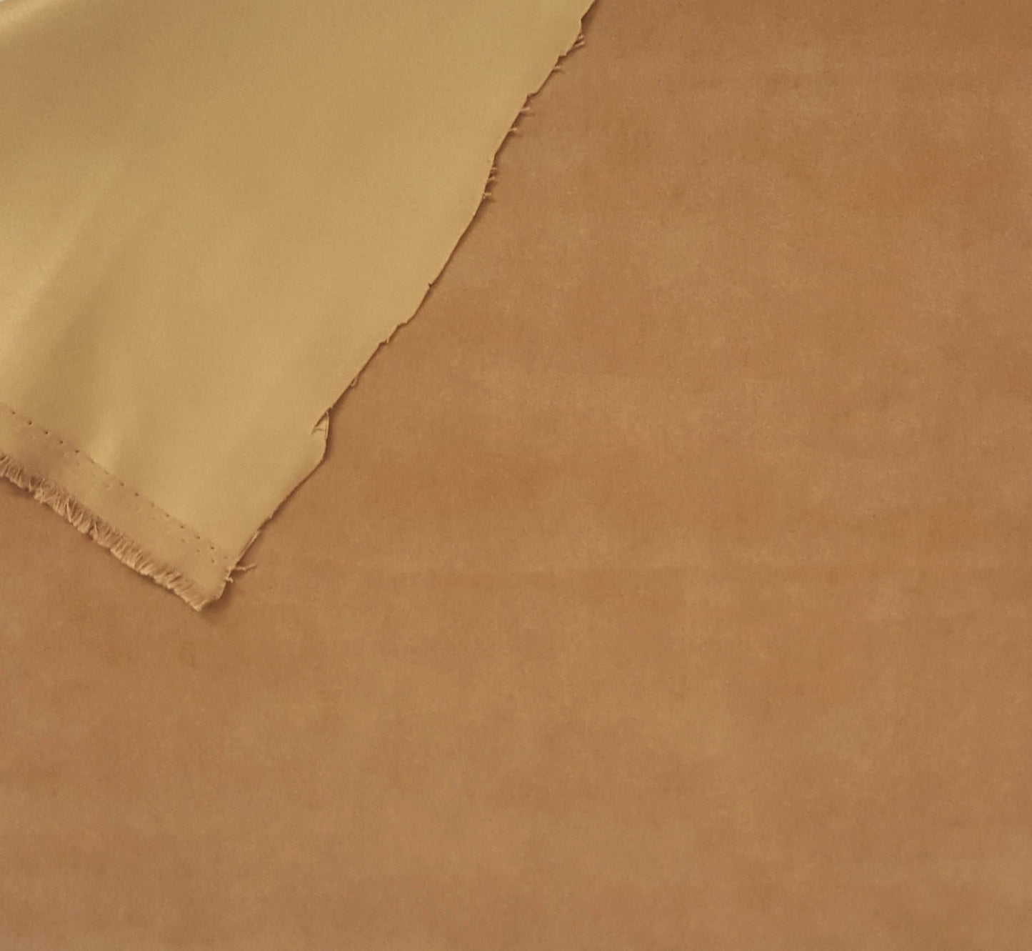 Tan Moleskin Suede Satin Back