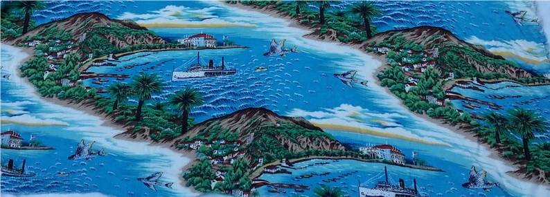 Beach Print Rayon Challis Fabric