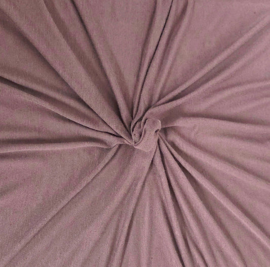 Prewashed Mauve Linen Blend Jersey