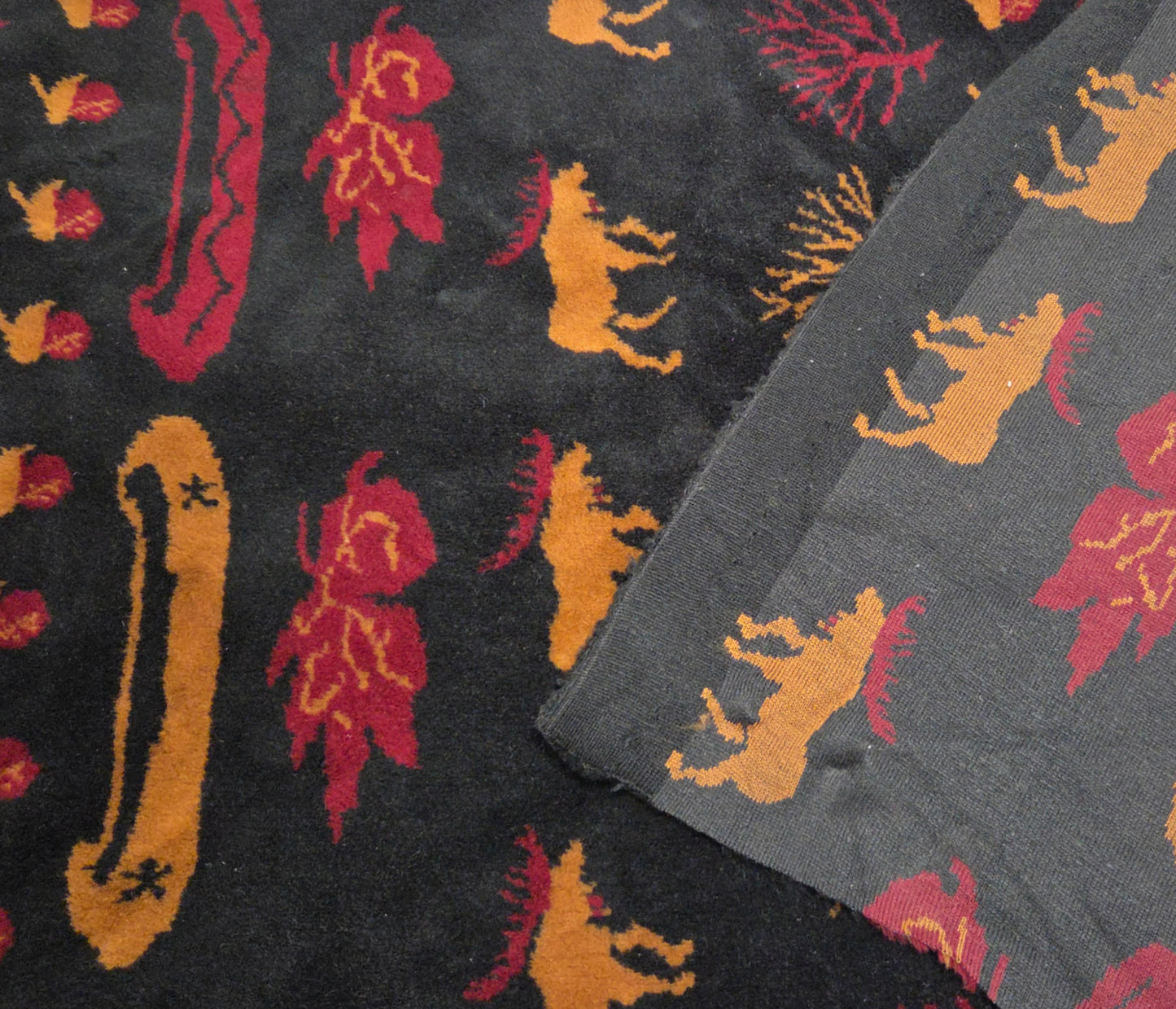 Sherpa Fleece Moose Canoe Yarn Dye Print