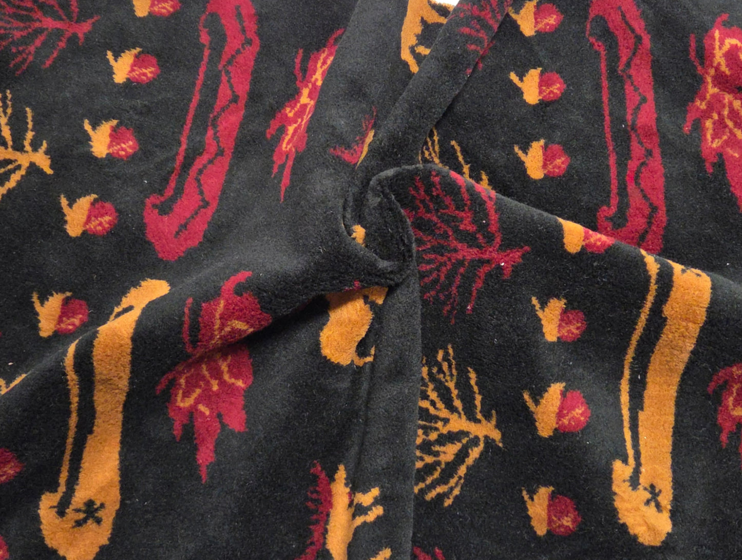 Sherpa Fleece Moose Canoe Yarn Dye Print