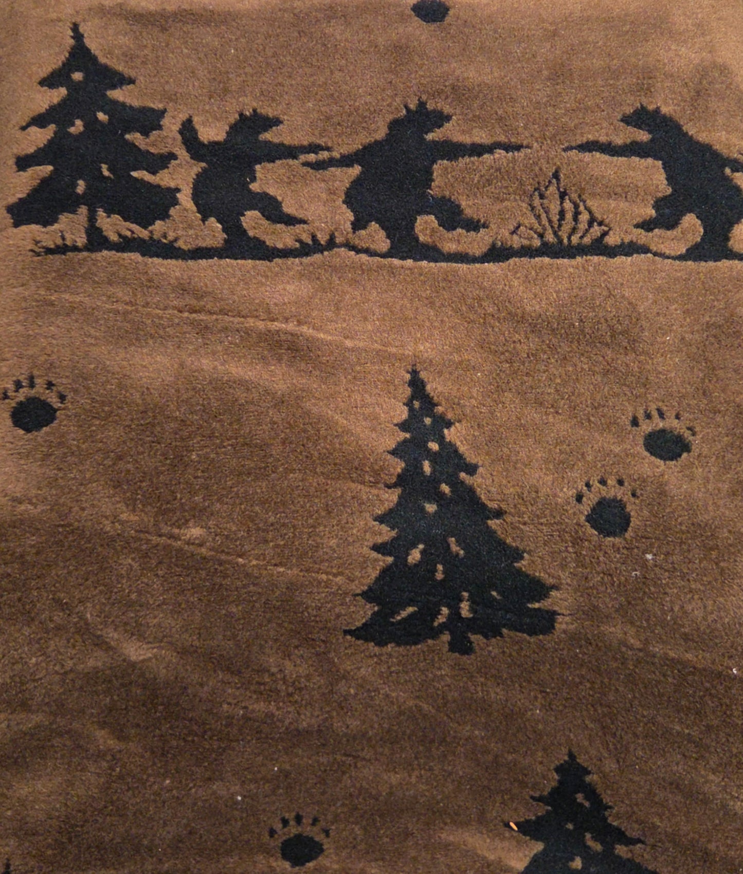 Sherpa Fleece Bear in Woods Yarn Dye Print