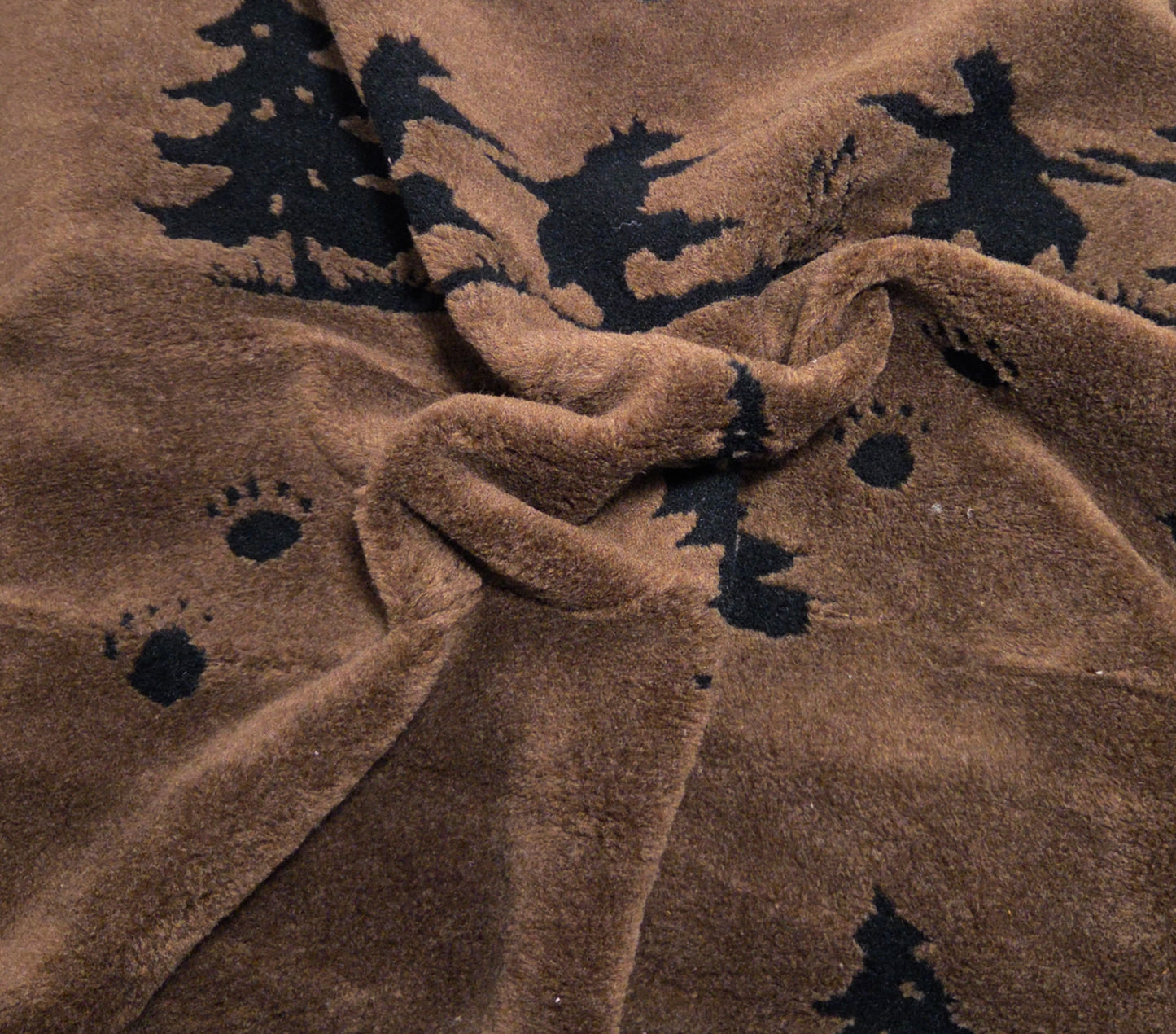 Sherpa Fleece Bear in Woods Yarn Dye Print