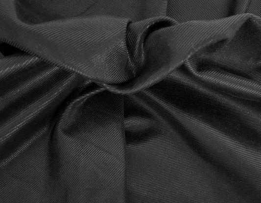 Black Stripe Print Stretchy Vegan Soft Leather