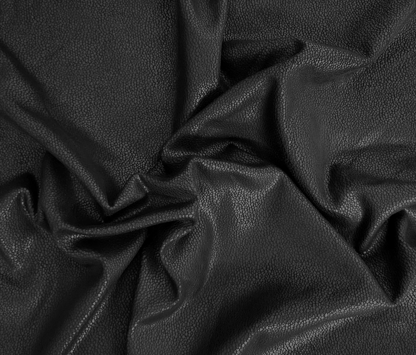 Black Pebble Print Stretchy Vegan Soft Leather